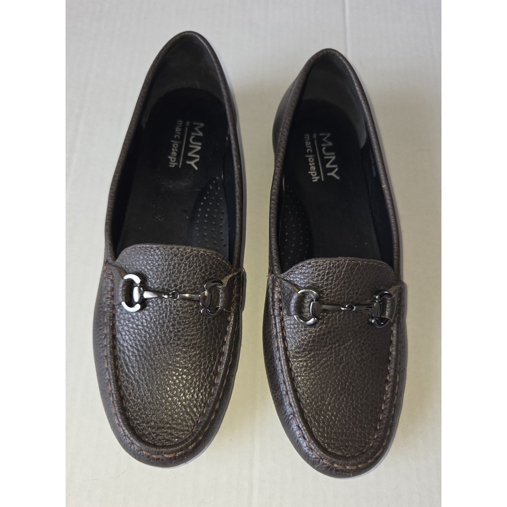 Marc Joseph NY Women's Carter Road Brown Grainy Loafers Sz 10M~Perfect Condition